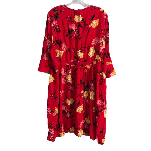 Old Navy Women's Boho Dress Size XXL Floral Bell Sleeve Elastic Waist *Spot* - Picture 2 of 11